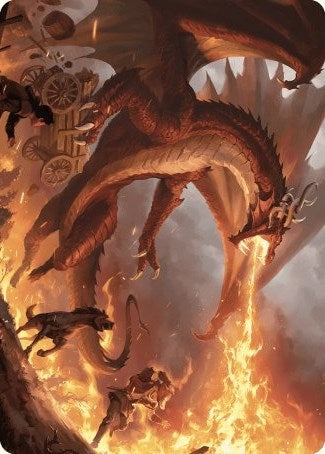 Realm-Scorcher Hellkite Art Card (19) (Art Series: Wilds of Eldraine)