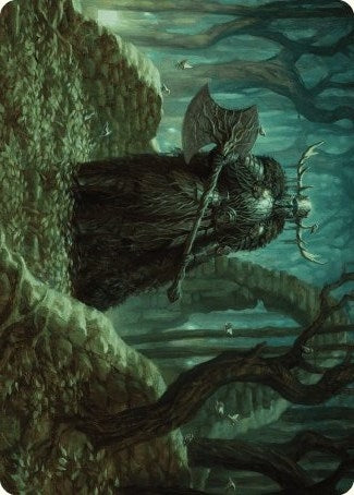 Mosswood Dreadknight Art Card (40) (Art Series: Wilds of Eldraine)