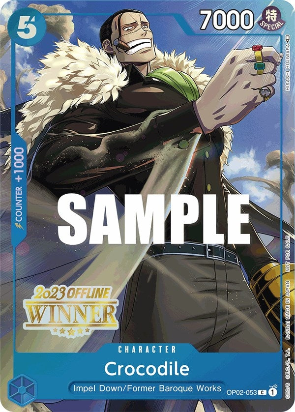 Image for Crocodile (Offline Regional 2023) [Winner] (OP02-053) (One Piece Promotion Cards) - One Piece Card Game