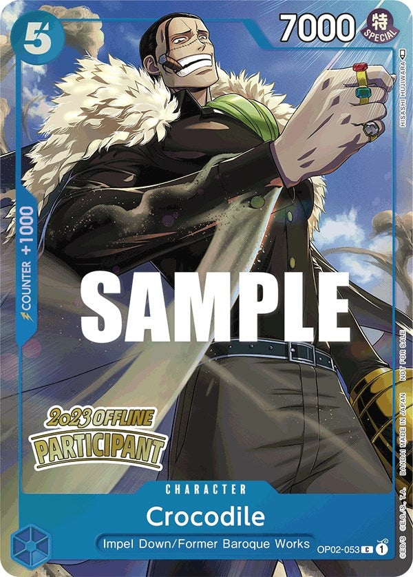 Image for Crocodile (Offline Regional 2023) [Participant] (OP02-053) (One Piece Promotion Cards) - One Piece Card Game