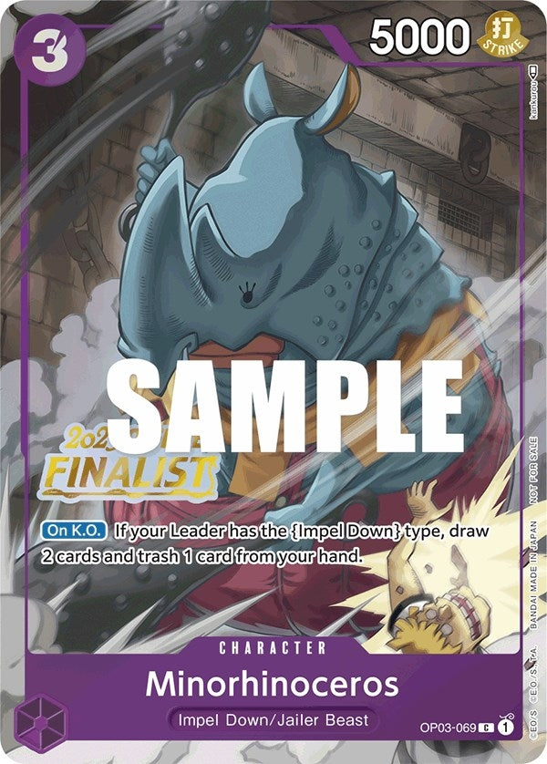 Image for Minorhinoceros (Offline Regional 2023) [Finalist] (OP03-069) (One Piece Promotion Cards) - One Piece Card Game