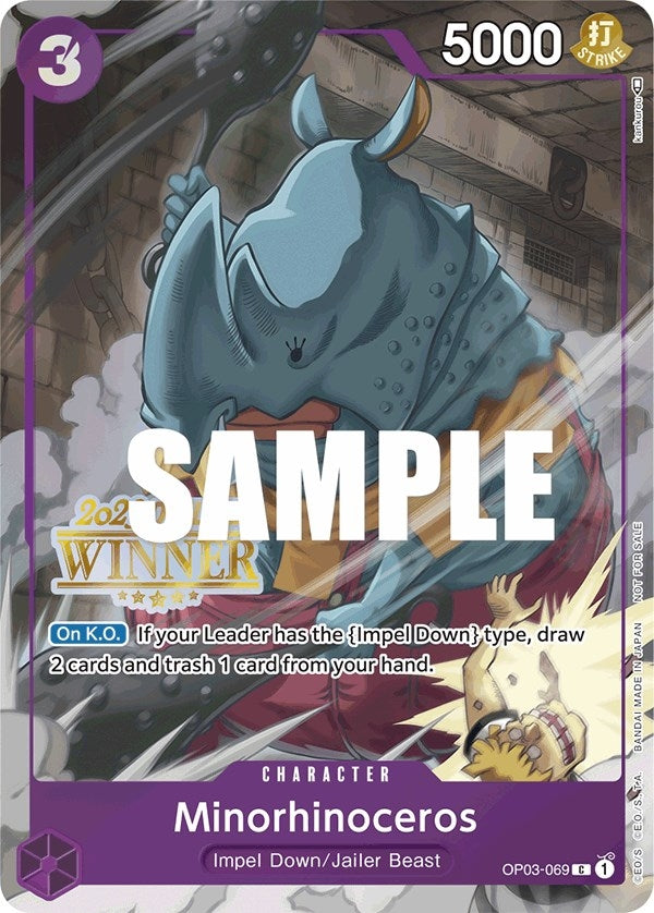 Image for Minorhinoceros (Offline Regional 2023) [Winner] (OP03-069) (One Piece Promotion Cards) - One Piece Card Game