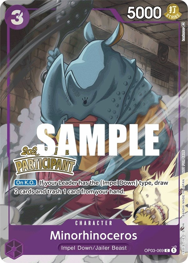 Image for Minorhinoceros (Offline Regional 2023) [Participant] (OP03-069) (One Piece Promotion Cards) - One Piece Card Game