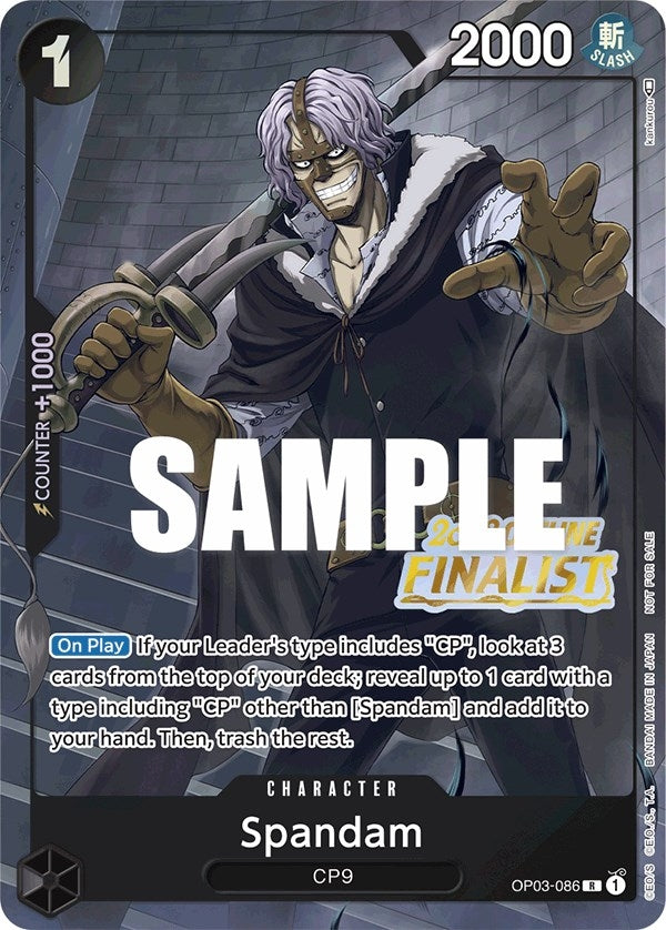 Image for Spandam (Offline Regional 2023) [Finalist] (OP03-086) (One Piece Promotion Cards) - One Piece Card Game