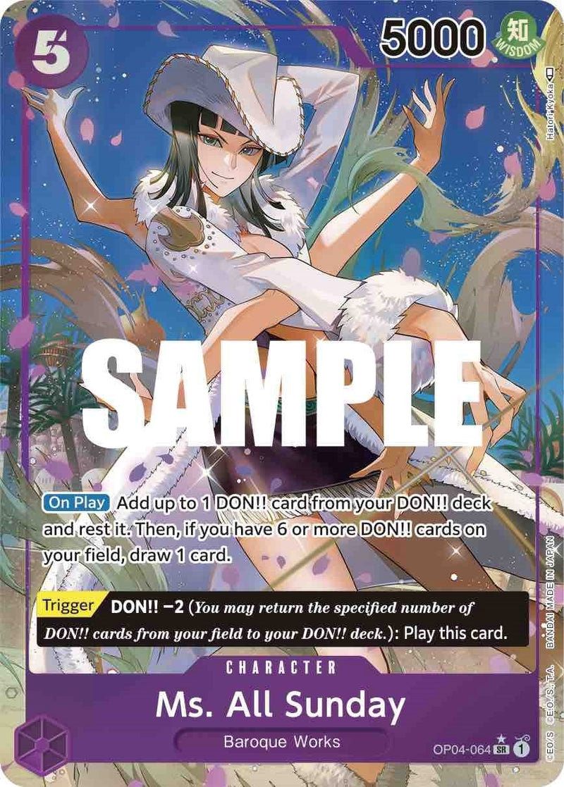 Image for Ms. All Sunday (Alternate Art) (OP04-064) (Kingdoms of Intrigue) - One Piece Card Game