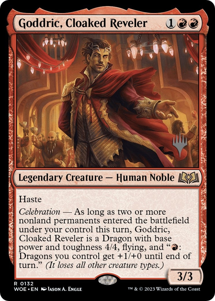 Goddric, Cloaked Reveler (132) (Promo Pack: Wilds of Eldraine)