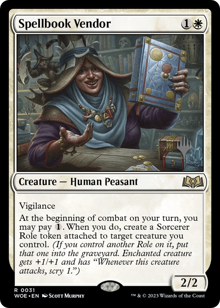 Spellbook Vendor (31) (Promo Pack: Wilds of Eldraine)