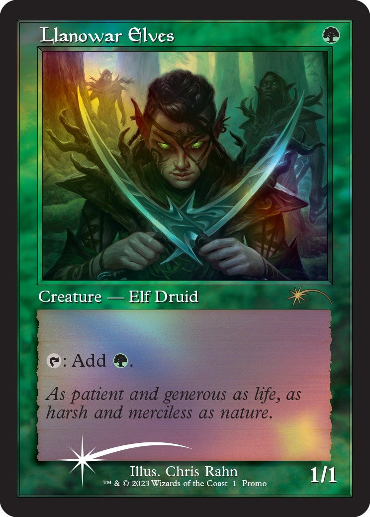 Llanowar Elves (Retro Frame) (1) (Media Promos)