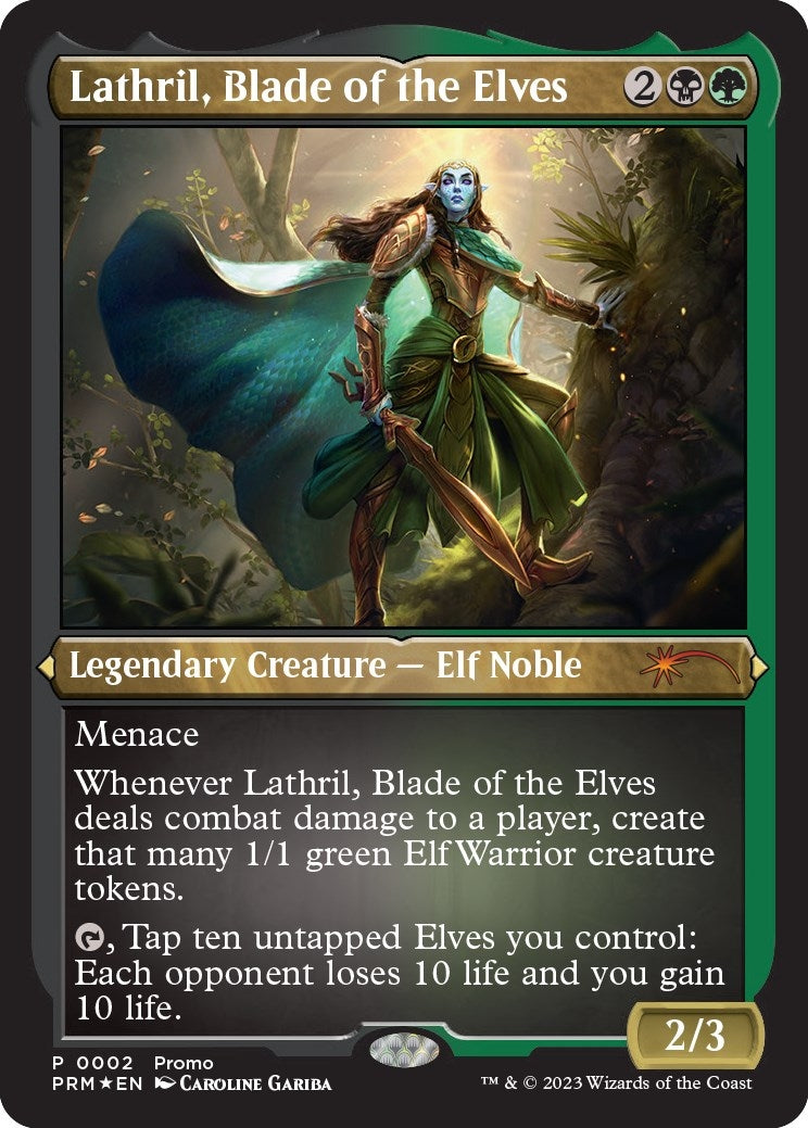 Lathril, Blade of the Elves (Foil Etched) (2) (Media Promos)