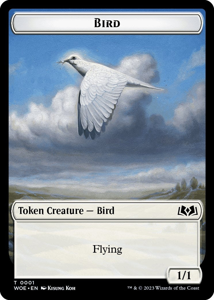 Bird // Food (0010) Double-Sided Token (1 // 10) (Wilds of Eldraine)