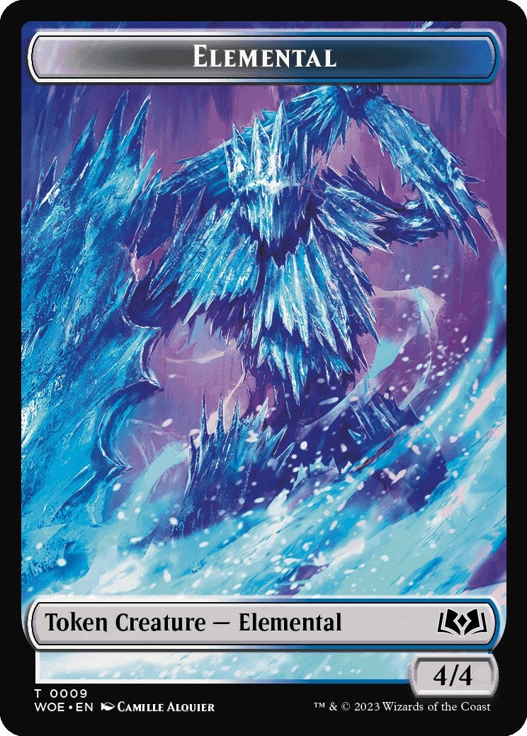 Elemental // Food (0011) Double-Sided Token (9 // 11) (Wilds of Eldraine)