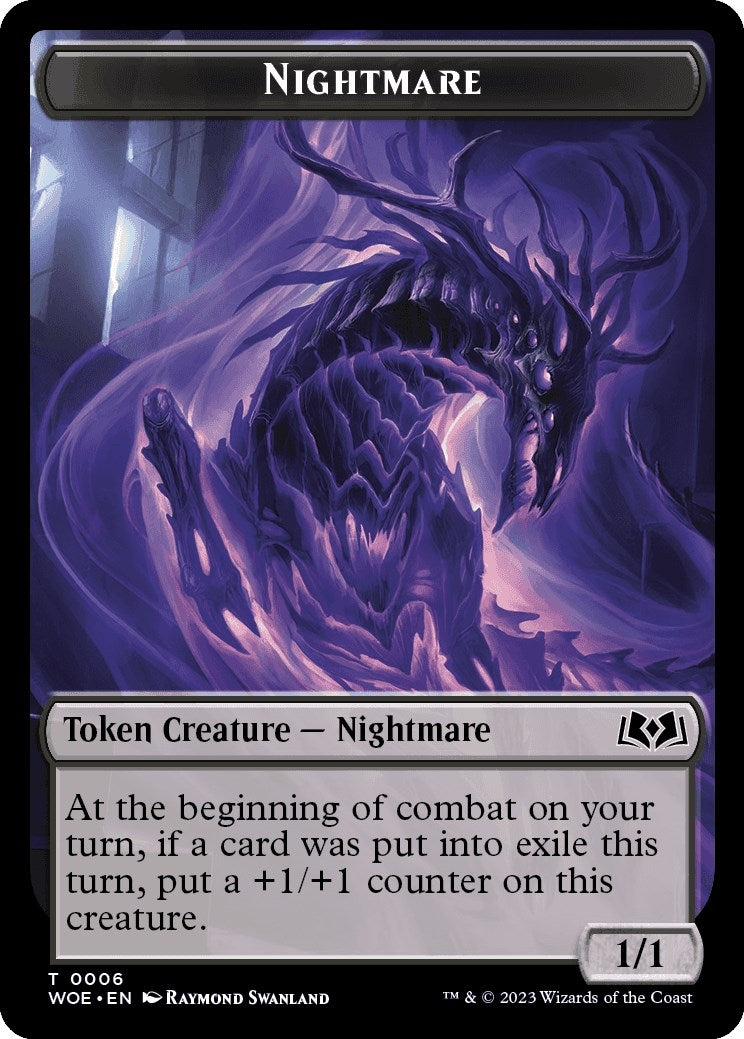 Nightmare // Food (0011) Double-Sided Token (6 // 11) (Wilds of Eldraine)