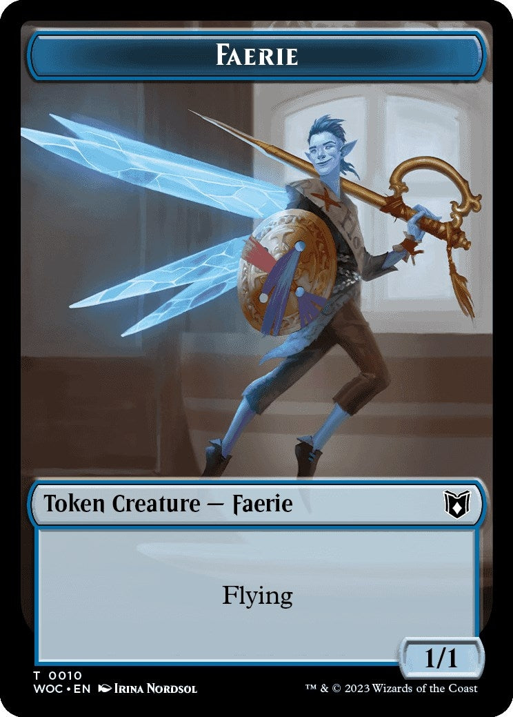 Faerie // Saproling Double-Sided Token (10 // 15) (Commander: Wilds of Eldraine)
