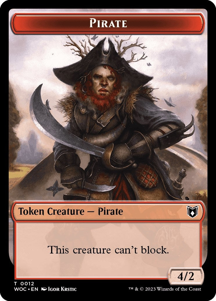 Pirate // Human Double-Sided Token (12 // 2) (Commander: Wilds of Eldraine)