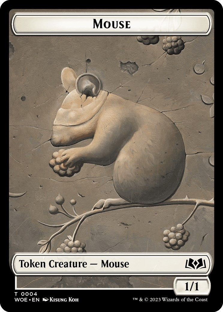 Mouse // Food (0010) Double-Sided Token (4 // 10) (Wilds of Eldraine)