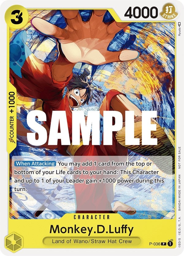 Image for Monkey.D.Luffy (Pre-Release Tournament) (P-036) (One Piece Promotion Cards) - One Piece Card Game
