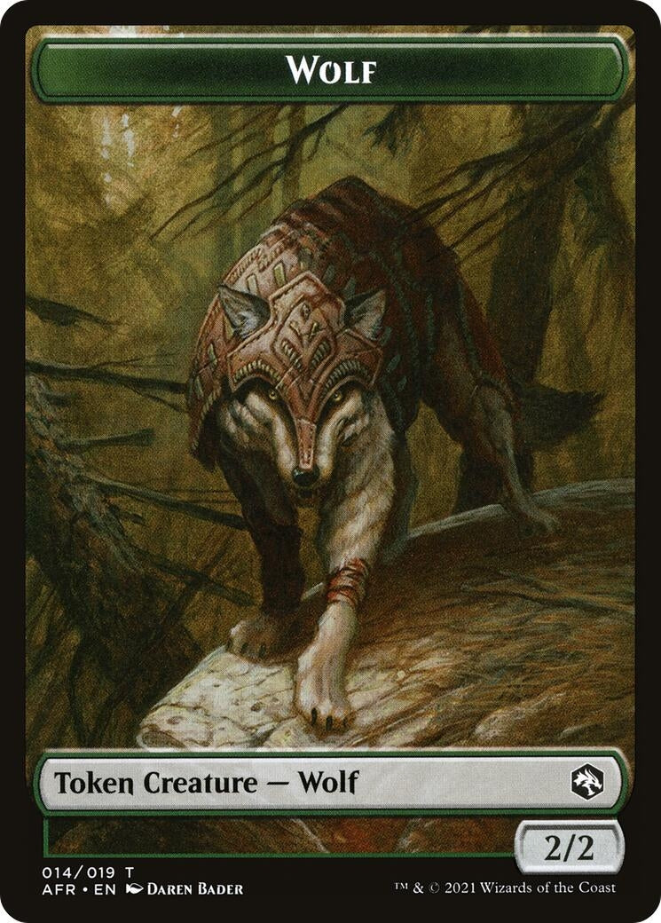 Wolf // Emblem - Ellywick Tumblestrum Double-Sided Token (14 // 16)