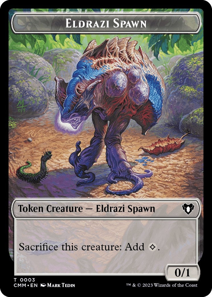 Eldrazi Spawn // Demon Double-Sided Token (3 // 15) (Commander Masters)
