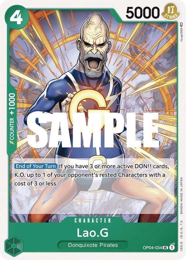 Image for Lao.G (OP04-034) (Kingdoms of Intrigue) - One Piece Card Game