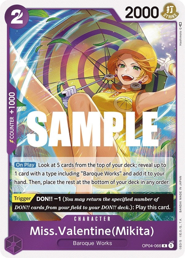 Image for Miss.Valentine(Mikita) (OP04-066) (Kingdoms of Intrigue) - One Piece Card Game