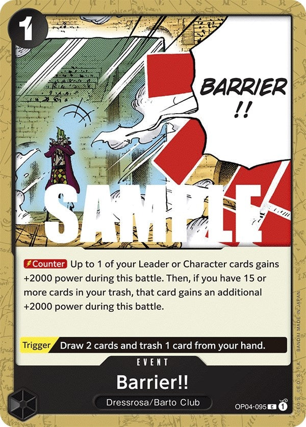 Image for Barrier!! (OP04-095) (Kingdoms of Intrigue) - One Piece Card Game