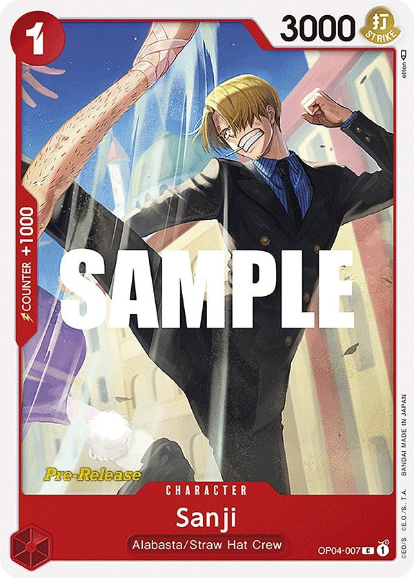 Sanji (007) (OP04-007) (Kingdoms of Intrigue Pre-Release Cards)