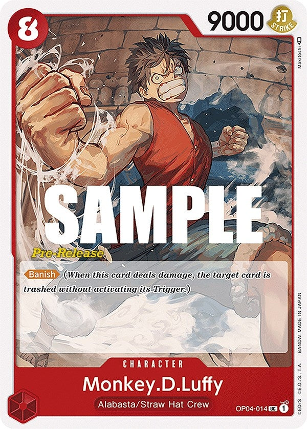 Monkey.D.Luffy (OP04-014) (Kingdoms of Intrigue Pre-Release Cards)
