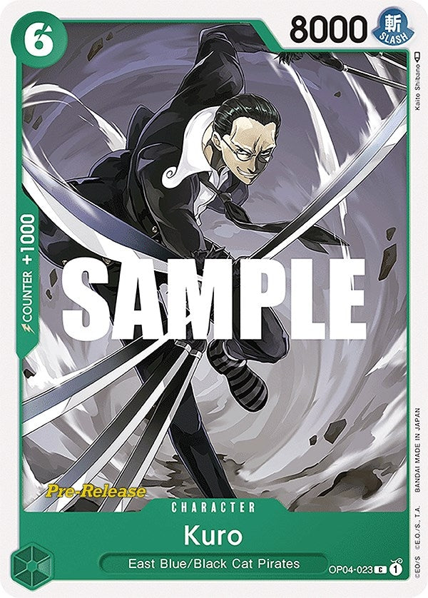 Kuro (OP04-023) (Kingdoms of Intrigue Pre-Release Cards)