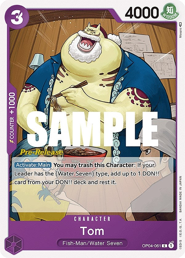 Image for Tom (OP04-061) (Kingdoms of Intrigue Pre-Release Cards) - One Piece Card Game
