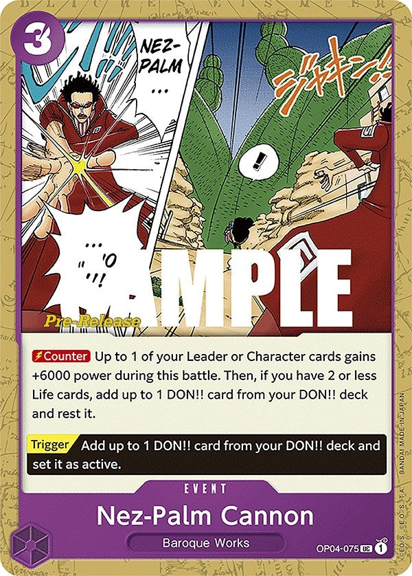 Image for Nez-Palm Cannon (OP04-075) (Kingdoms of Intrigue Pre-Release Cards) - One Piece Card Game