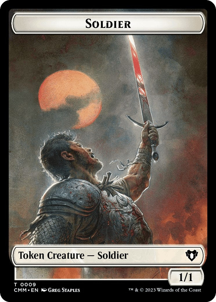 Soldier // Kor Soldier Double-sided Token (9 // 8) (Commander Masters)
