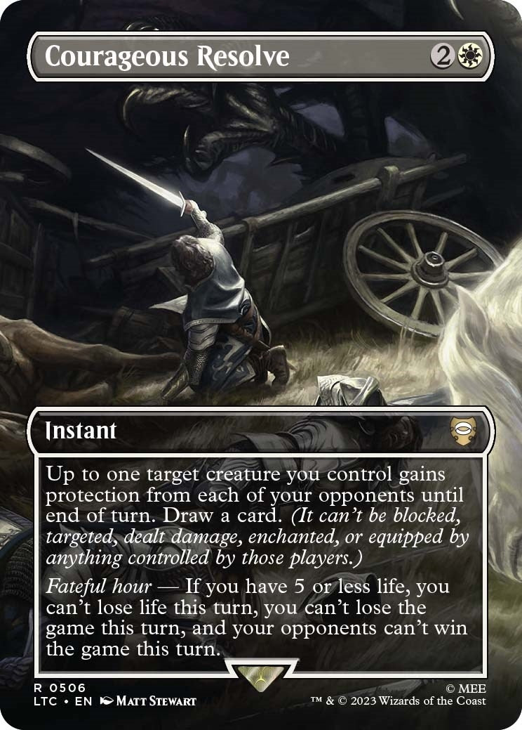 Courageous Resolve (Borderless) (506) (Commander: The Lord of the Rings: Tales of Middle-earth)