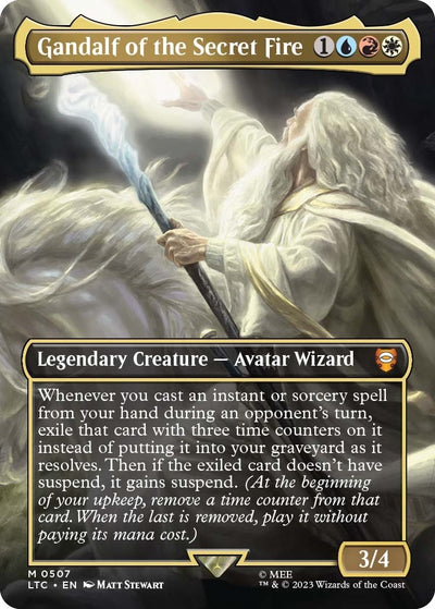 Gandalf of the Secret Fire (Borderless) (507) (Commander: The Lord of the Rings: Tales of Middle-earth)