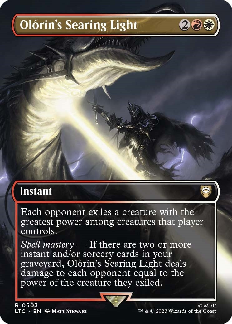 Olorin's Searing Light (Borderless) (503) (Commander: The Lord of the Rings: Tales of Middle-earth)