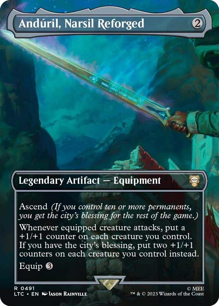 Anduril, Narsil Reforged (Borderless) (491) (Commander: The Lord of the Rings: Tales of Middle-earth)