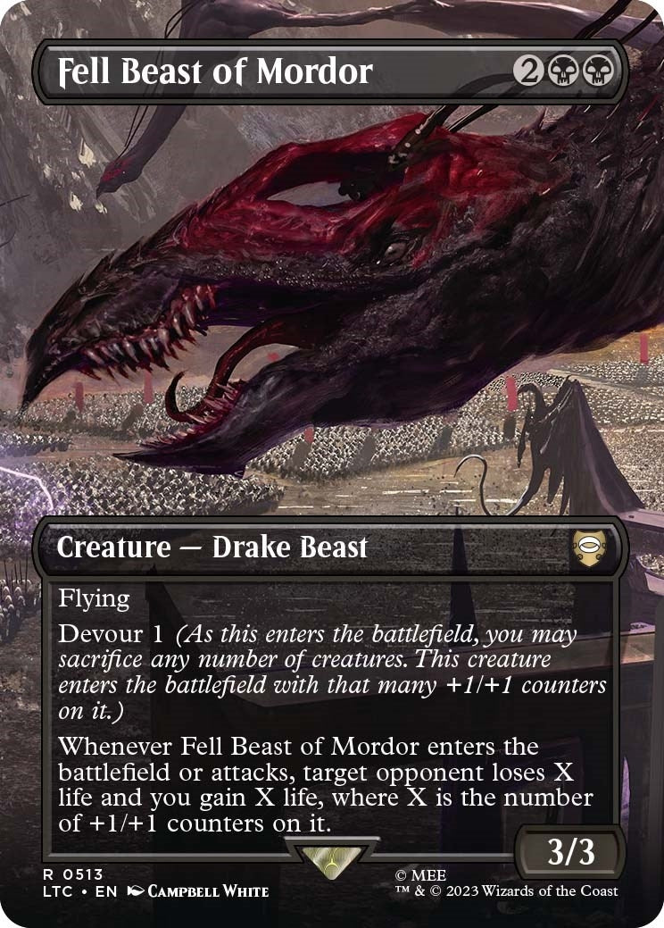 Fell Beast of Mordor (Borderless) (513) (Commander: The Lord of the Rings: Tales of Middle-earth)
