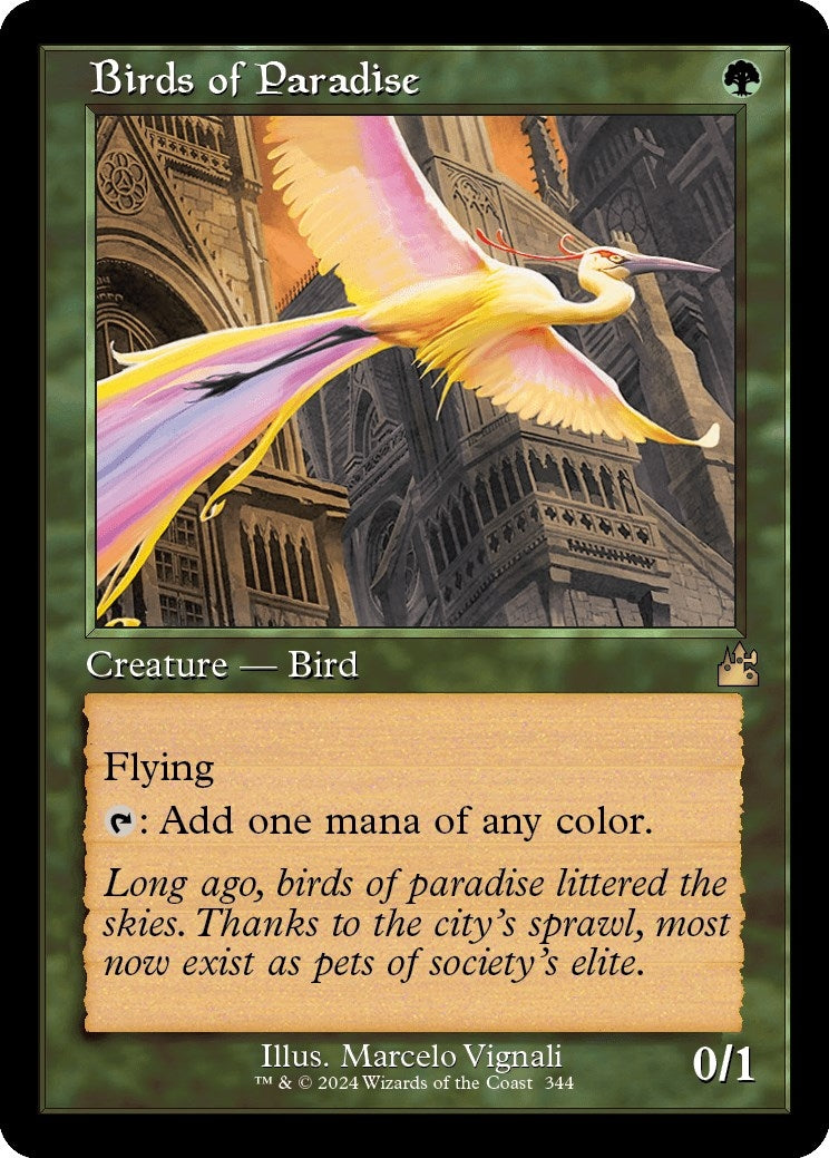 Birds of Paradise (Retro Frame) (344) (Ravnica Remastered)