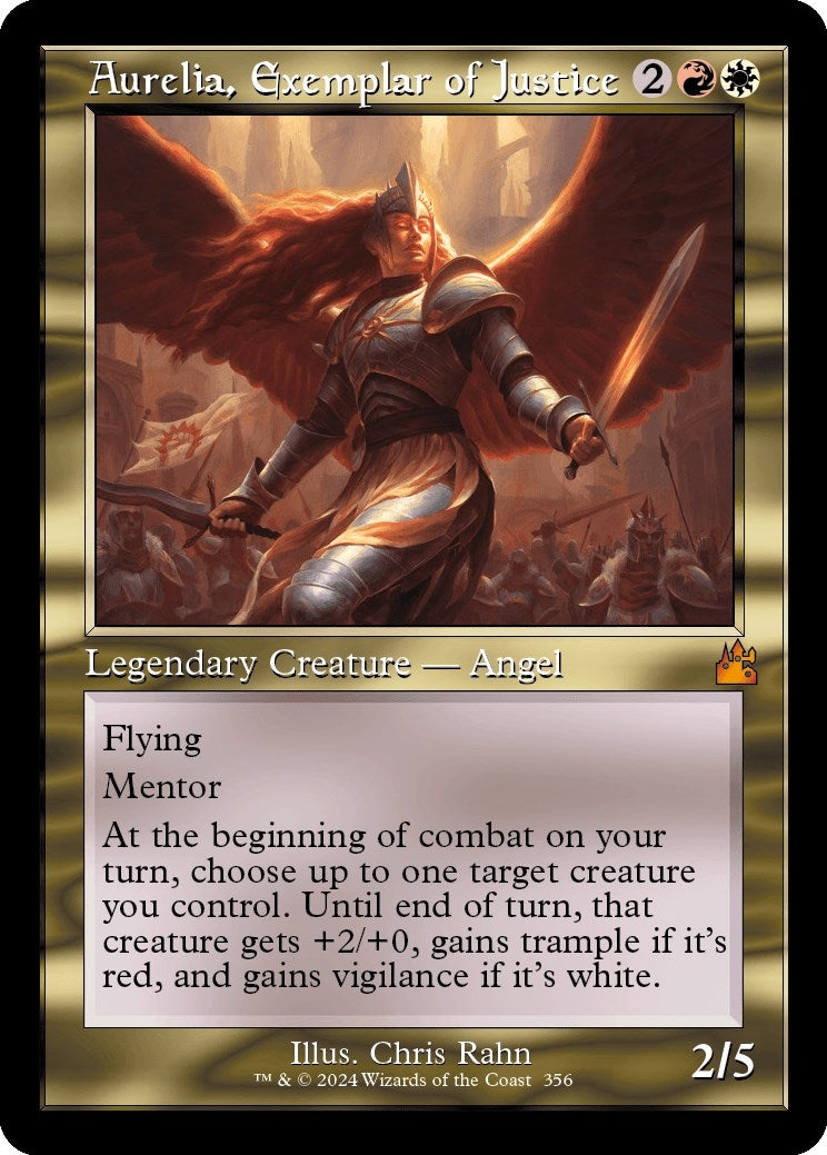 Aurelia, Exemplar of Justice (Retro Frame) (356) (Ravnica Remastered)