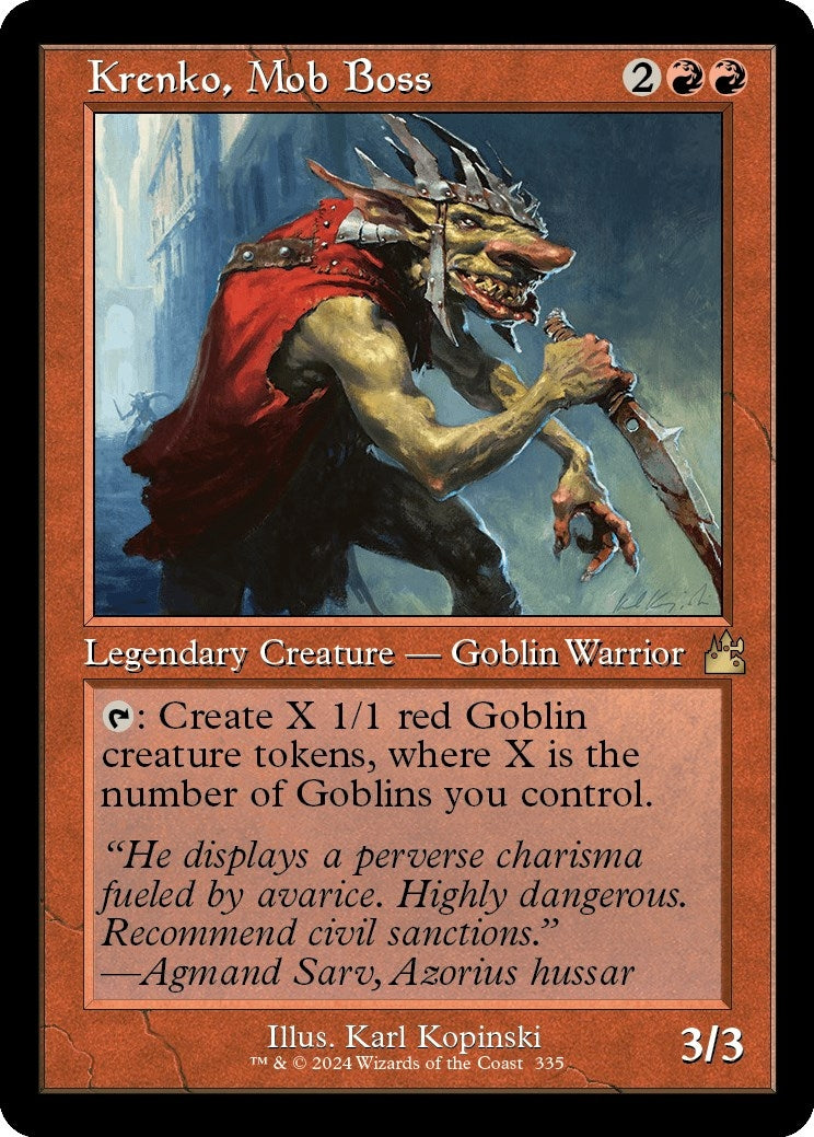 Krenko, Mob Boss (Retro Frame) (335) (Ravnica Remastered)