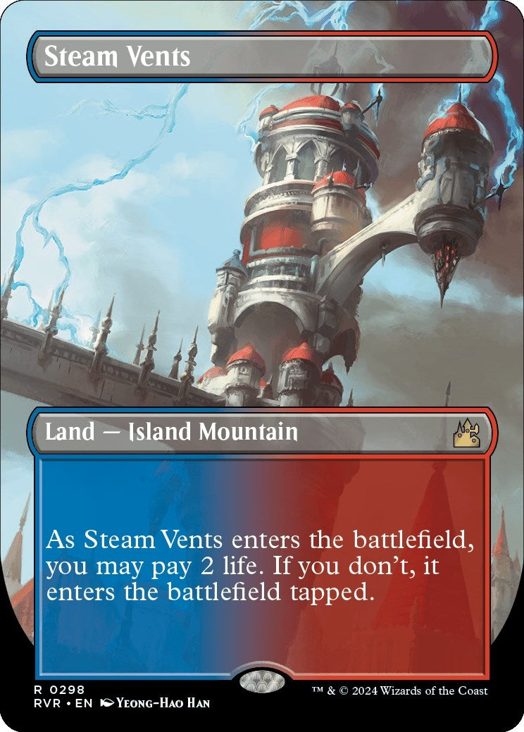 Steam Vents (Borderless) (298) (Ravnica Remastered)