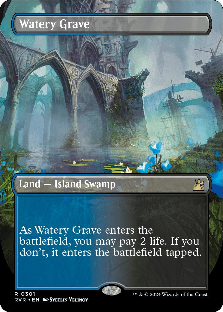 Watery Grave (Borderless) (301) (Ravnica Remastered)