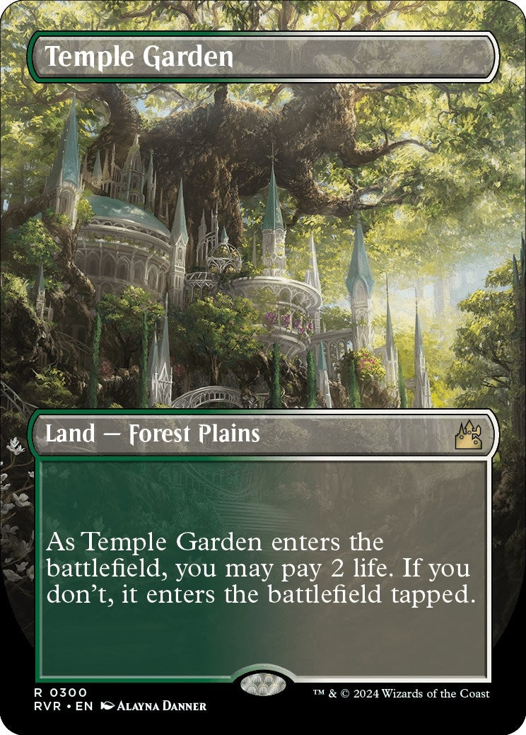 Temple Garden (Borderless) (300) (Ravnica Remastered)