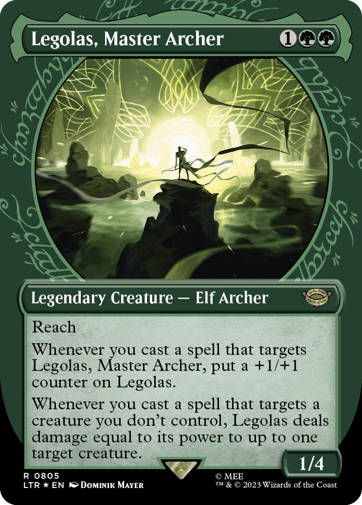 Legolas, Master Archer (Showcase) (Surge Foil) (805) (Universes Beyond: The Lord of the Rings: Tales of Middle-earth)