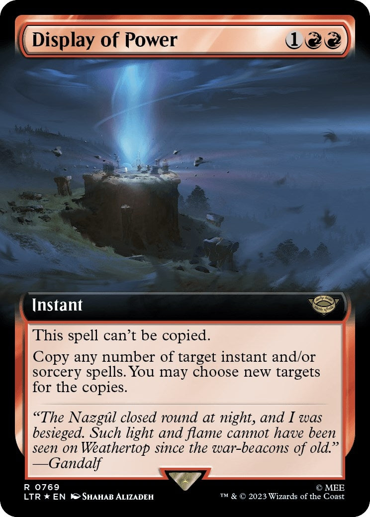 Display of Power (Extended Art) (Surge Foil) (769) (Universes Beyond: The Lord of the Rings: Tales of Middle-earth)