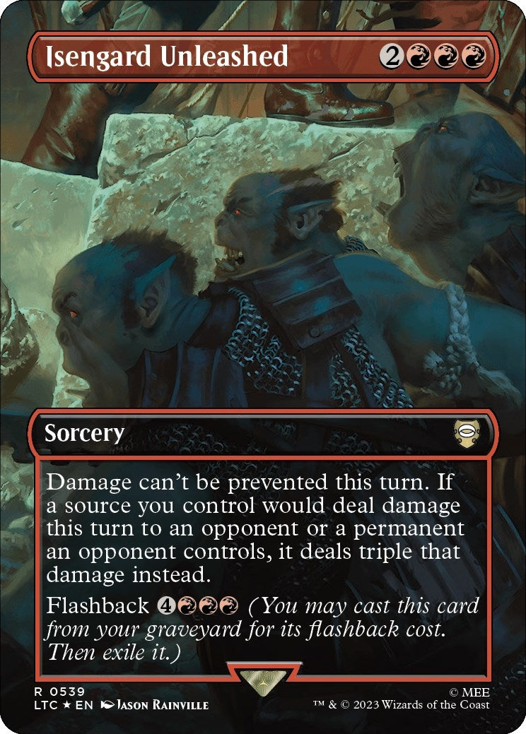 Isengard Unleashed (Borderless) (Surge Foil) (539) (Commander: The Lord of the Rings: Tales of Middle-earth)