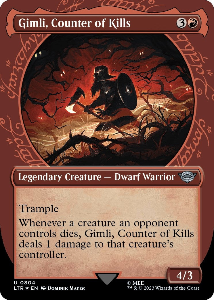 Gimli, Counter of Kills (Showcase) (Surge Foil) (804) (Universes Beyond: The Lord of the Rings: Tales of Middle-earth)