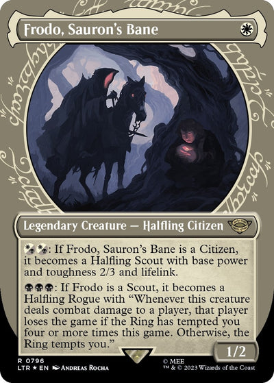 Frodo, Sauron's Bane (Showcase) (Surge Foil) (796) (Universes Beyond: The Lord of the Rings: Tales of Middle-earth)