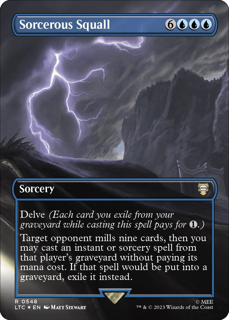 Sorcerous Squall (Borderless) (Surge Foil) (548) (Commander: The Lord of the Rings: Tales of Middle-earth)