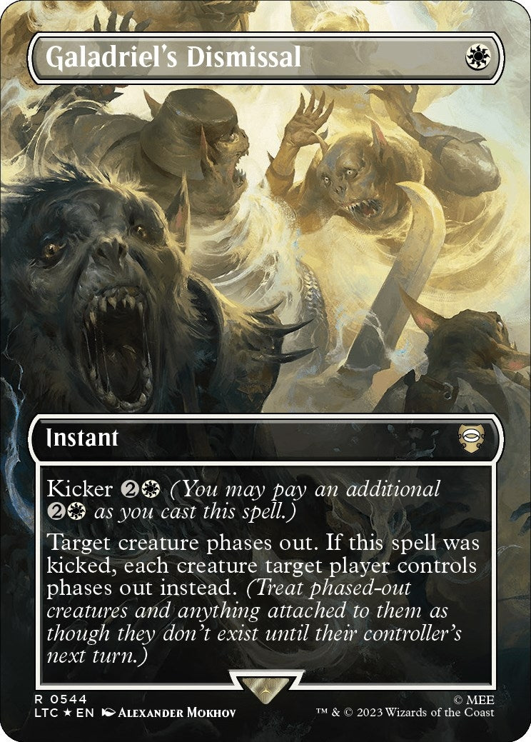 Galadriel's Dismissal (Borderless) (Surge Foil) (544) (Commander: The Lord of the Rings: Tales of Middle-earth)