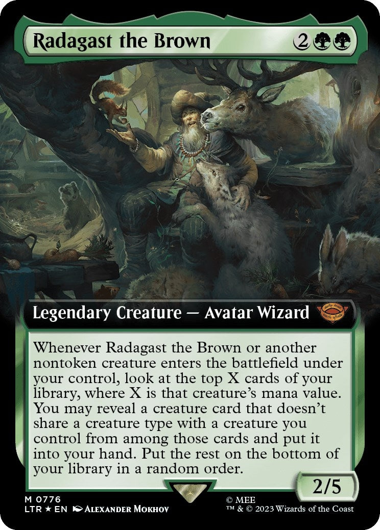 Radagast the Brown (Extended Art) (Surge Foil) (776) (Universes Beyond: The Lord of the Rings: Tales of Middle-earth)